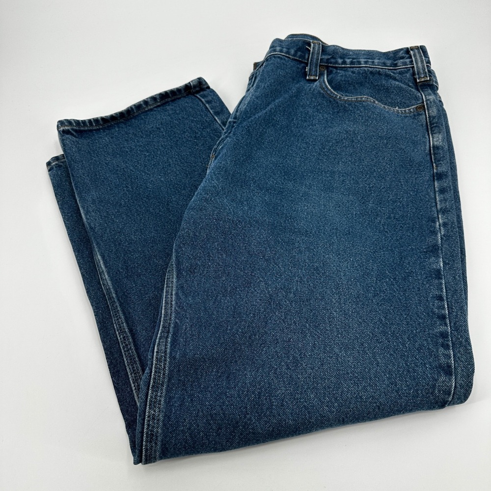 Carhartt B480 DVB Mens Relaxed Fit Denim Jeans Dark Vintage Blue 42x30 Cotton